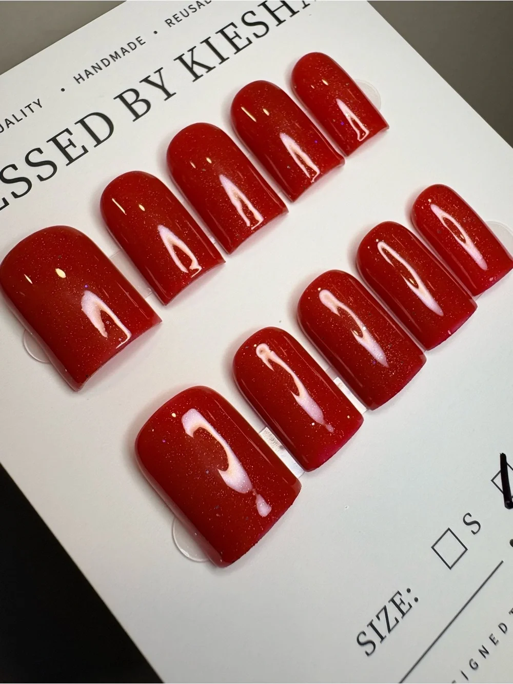 Red Press-On Nails